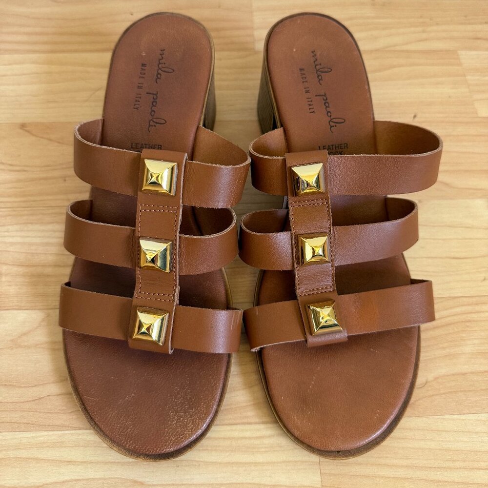 Brown and Gold Sandal